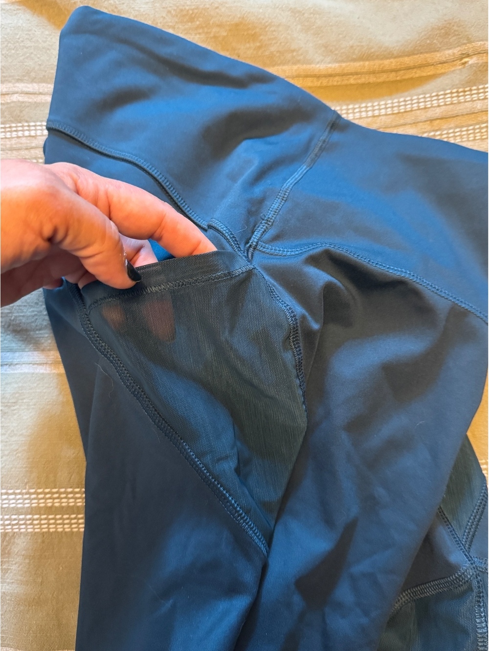 All in Motion Women's XL dark teal Athletic Shorts with Mesh Panels & Pockets - Picture 3 of 4